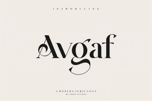 Avgaf: A Trendy Serif Font for Modern Branding
