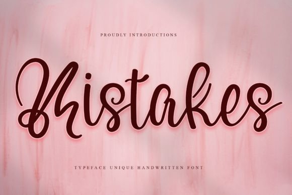 Mistakes Font: Elegant Script for Editorial Design