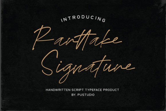 Rarttake Signature Font for Crafters