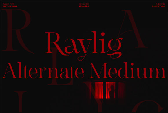 Raylig Alternate Medium Font for Branding