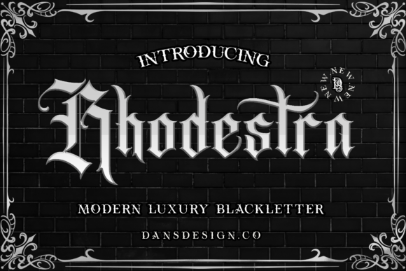 Rhodestra: A Bold Blackletter Font for Editorial Design