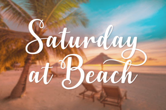 Saturday at Beach Font Review for Web Design