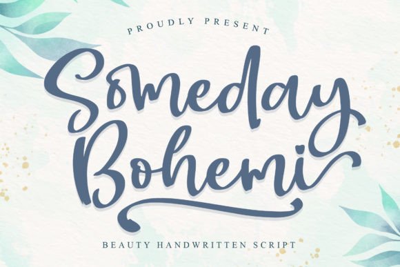 Someday Bohemi: A Delicate Script Font for Editorial Design