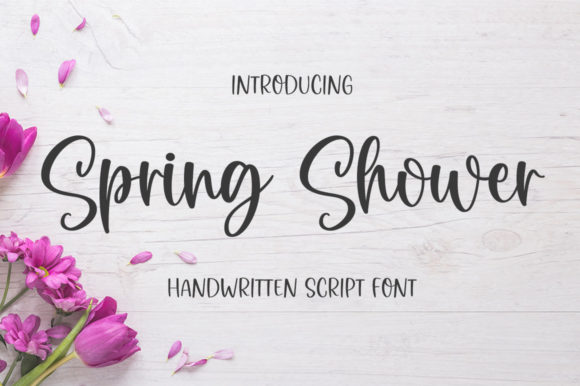 Spring Shower Font for Handmade Labels